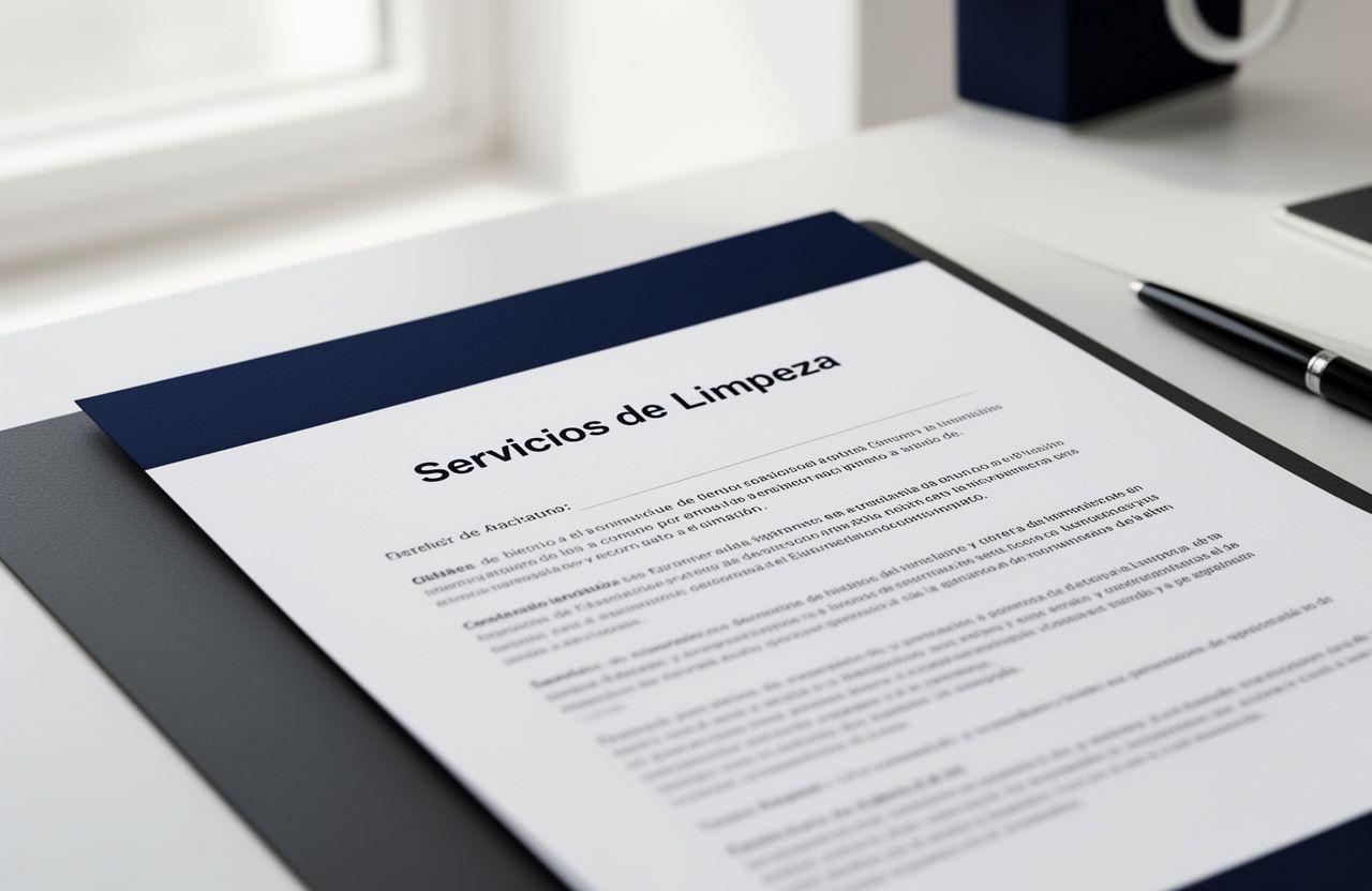 Documentación legal de servicios de limpieza